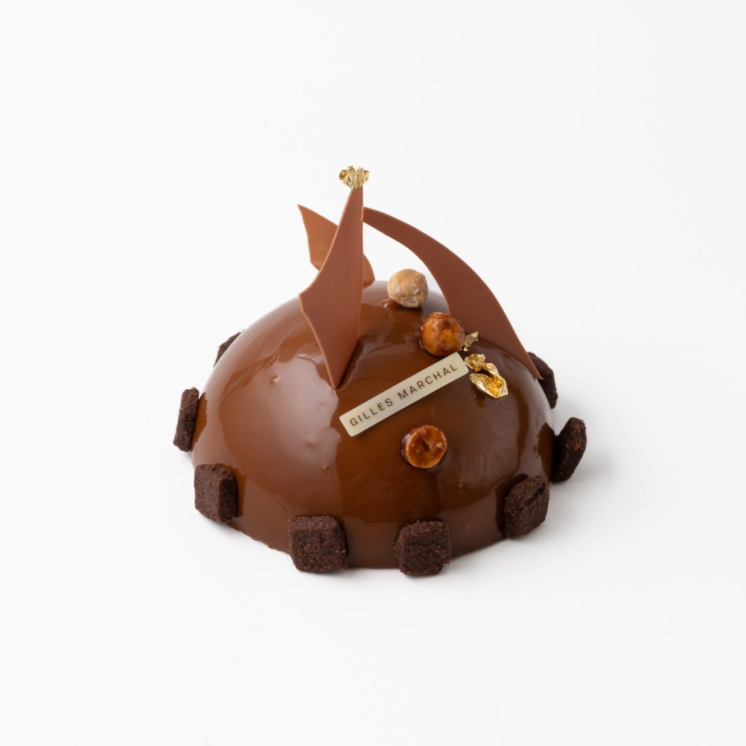 Dôme chocolat au lait caramel fleur de sel • Gilles Marchal