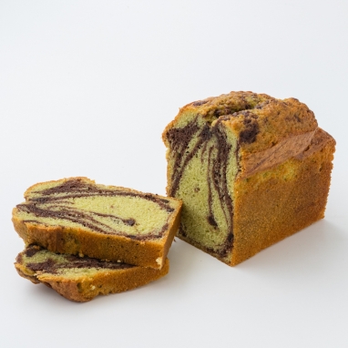 Cake marbré chocolat pistache